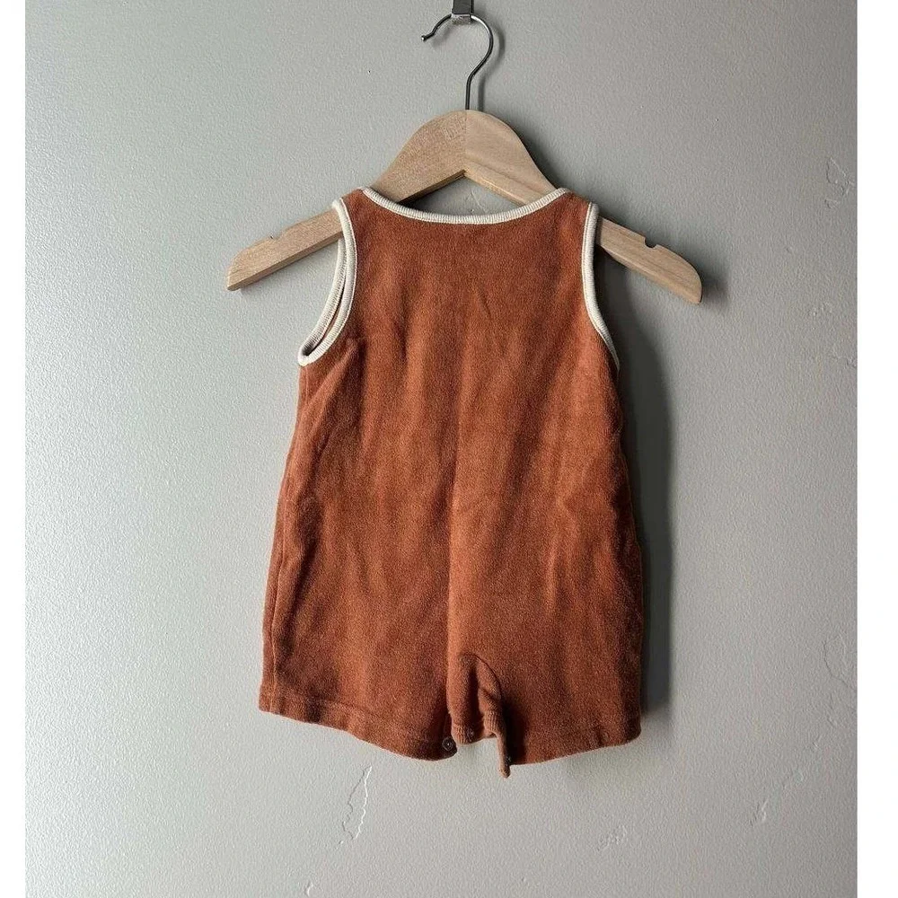 Rylee + Cru Terry Cloth Romper Boho Coastal Neutral Surfer Resortwear Beach Baby
